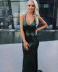 Mermaid V-neck Sparkly Sequin Prom Dresses