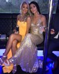 Mermaid V-neck Sparkly Sequin Prom Dresses