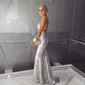 Mermaid Halter Backless Sparkly Sequin Prom Dresses
