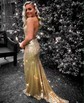 Mermaid Halter Backless Sparkly Sequin Prom Dresses