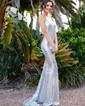 Mermaid Halter Backless Sparkly Sequin Prom Dresses