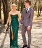 Mermaid Strapless Sparkly Sequin Prom Dresses With Ruched