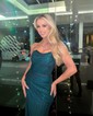 Mermaid Strapless Sparkly Sequin Prom Dresses With Ruched