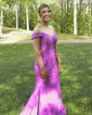 Trumpet/Mermaid Off-the-shoulder Stretch Crepe Sweep Train Prom Dresses