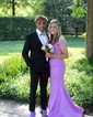 Trumpet/Mermaid Off-the-shoulder Stretch Crepe Sweep Train Prom Dresses