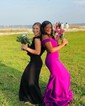 Trumpet/Mermaid Off-the-shoulder Stretch Crepe Sweep Train Prom Dresses