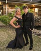 Trumpet/Mermaid Off-the-shoulder Stretch Crepe Sweep Train Prom Dresses