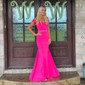 Trumpet/Mermaid Off-the-shoulder Stretch Crepe Sweep Train Prom Dresses