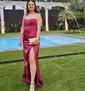 Sheath/Column Off-the-shoulder Stretch Crepe Prom Dresses With Ruched