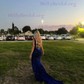 Mermaid One Shoulder Cut Out Sparkly Velvet Sequin Prom Dresses