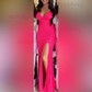 Sheath/Column V-neck Sparkly Sequin Prom Dresses