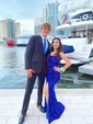 Sheath/Column Square Neck Sparkly Sequin Prom Dresses