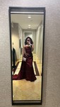 Mermaid Square Neck Satin Corset Prom Dresses With Beading