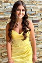 Sheath/Column Cowl Neck Silk-like Satin Floor-length Prom Dresses With Ruched