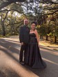 Ball Gown Strapless Satin Prom Dresses With Ruched