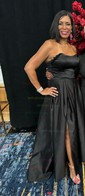 Ball Gown Strapless Satin Prom Dresses With Ruched