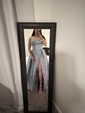 Ball Gown Strapless Satin Prom Dresses With Ruched