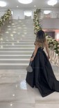 Ball Gown Strapless Satin Prom Dresses With Ruched