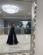 Ball Gown Strapless Satin Prom Dresses With Ruched
