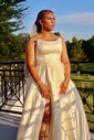 Red Ball Gown Strapless Satin Prom Dresses With Ruched