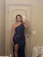 Mermaid One Shoulder Satin Modest Prom Dresses With Ruched