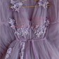 Ball Gown V-neck Tulle Prom Dresses With Appliques