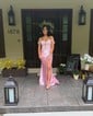 Sheath/Column Off-the-shoulder Satin Corset Prom Dresses With Appliques