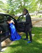 A-line Strapless Satin Cut Out Prom Dresses With Ruched