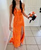 Sheath/Column V-neck Sparkly Sequin Prom Dresses