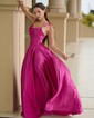 A-line Cowl Neck Satin Prom Dresses With Ruched