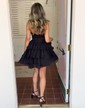 Cut Out Chiffon Skater Strapless Tiered Homecoming Dresses