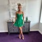 Strapless A-line Chiffon Tiered Homecoming Dresses
