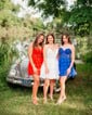 Strapless Skater Tiered Homecoming Dresses