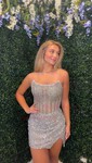 Sparkly Sequin Strapless Bodycon Beaded Homecoming Dresses