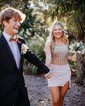 Sparkly Sequin Strapless Bodycon Beaded Homecoming Dresses