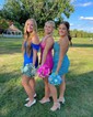 Sparkly Corset Strapless Sequin Bodycon Beaded Homecoming Dresses