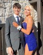 Sparkly Strapless Velvet Sequin Bodycon Beaded Homecoming Dresses