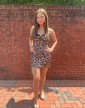 Strapless Satin Tight Cheetah Print Homecoming Dresses