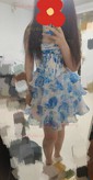 A-line Strapless Tiered Floral Print Homecoming Dresses