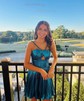 Unique Skater Metallic Pleated Cut Out Homecoming Dresses