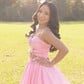Cut Out Skater Sweetheart Satin Homecoming Dresses