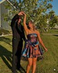 Modest Strapless Taffeta Skater Ruched Homecoming Dresses With Bow