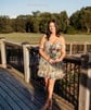 Off-the-shoulder Glitter Tulle Skater Tiered Homecoming Dresses