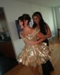 Corset Off-the-shoulder Metallic Skater Tiered Homecoming Dresses