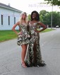 Corset Skater Off-the-shoulder Glitter Tulle Tiered Homecoming Dresses