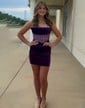 Corset Strapless Velvet Beaded Bodycon Homecoming Dresses