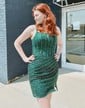 Sparkly Square Neck Sequin Bodycon Beaded Homecoming Dresses