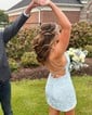Elegant Daffodil Bodycon Lace Square Neck Homecoming Dresses
