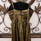 Unique Champagne Metallic Skater Pleated Homecoming Dresses