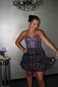 Sparkly A-line Strapless Tiered Beaded Homecoming Dresses